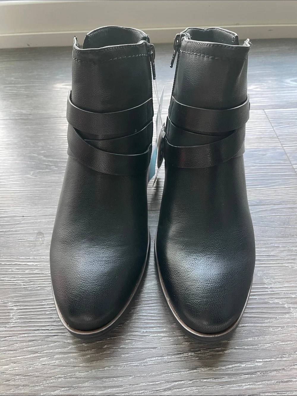 BareTraps Black Strapped Ankle Booties